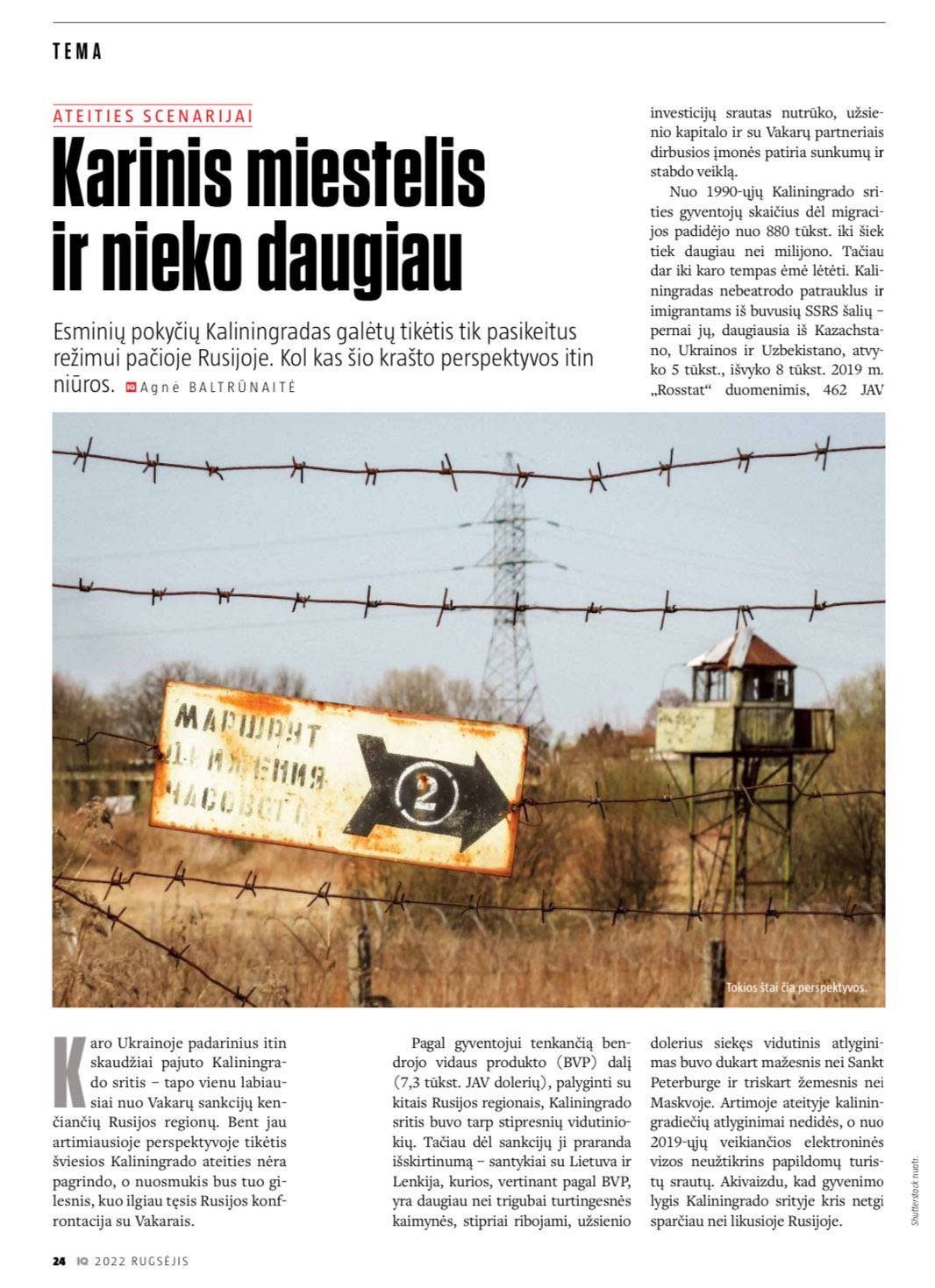 On Kaliningrad Oblast for the IQ Magazine